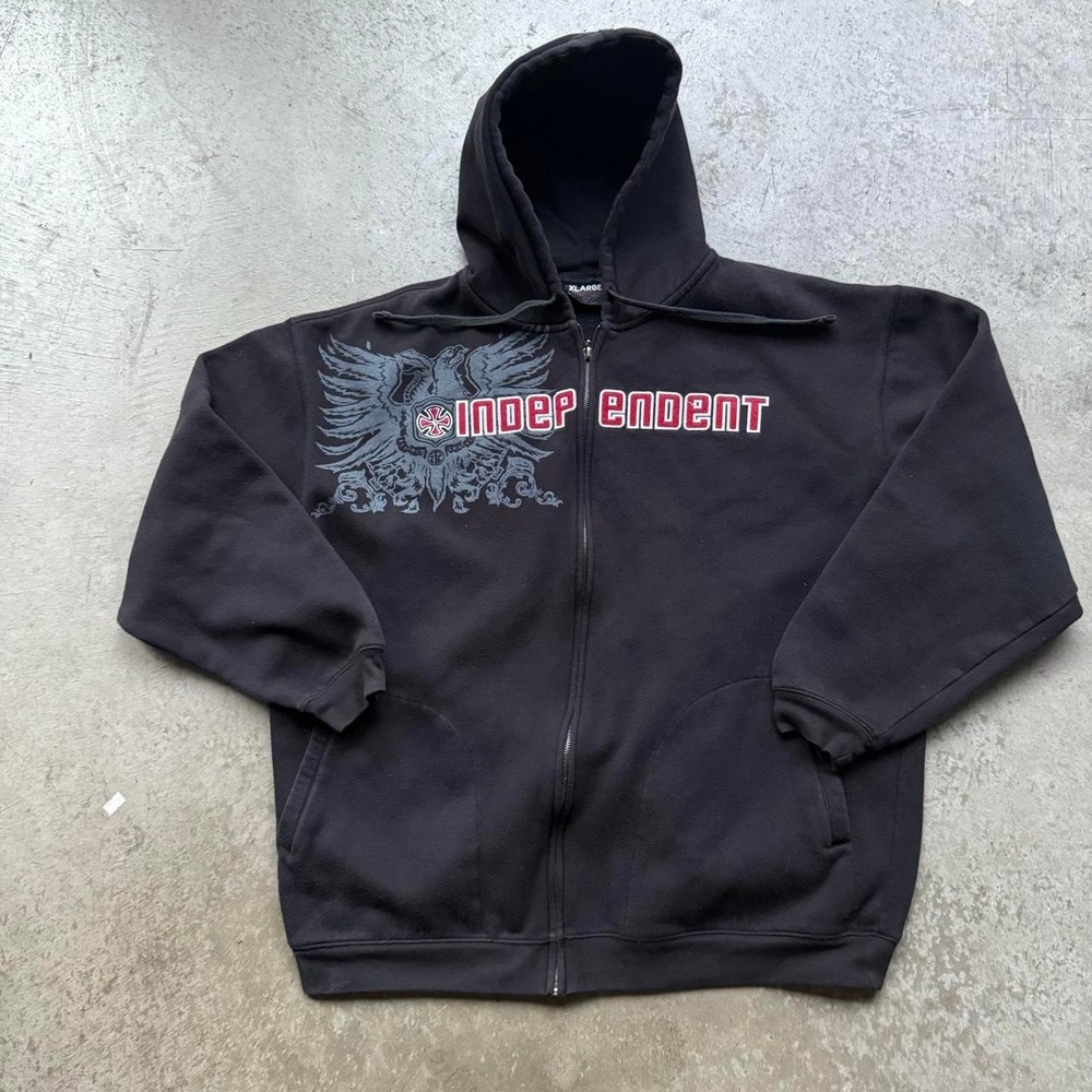 Vintage Y2K Independent Truck Co Spellout Pheonix Spell Out Zip Up Jacket Skate